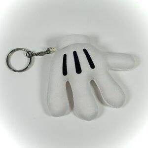Vintage Mickey Mouse Glove Plush Keychain Keyring Disneyland Walt Disney World